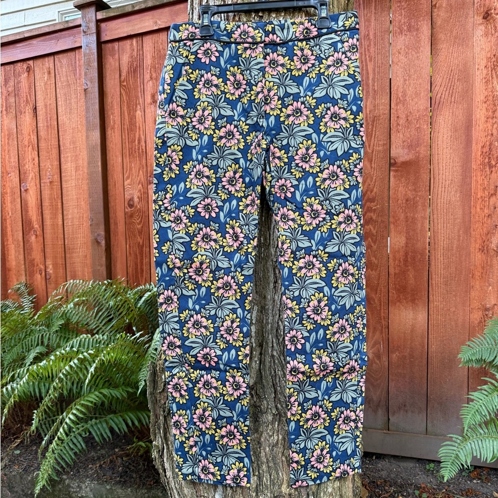 Topshop Blue Floral Pants